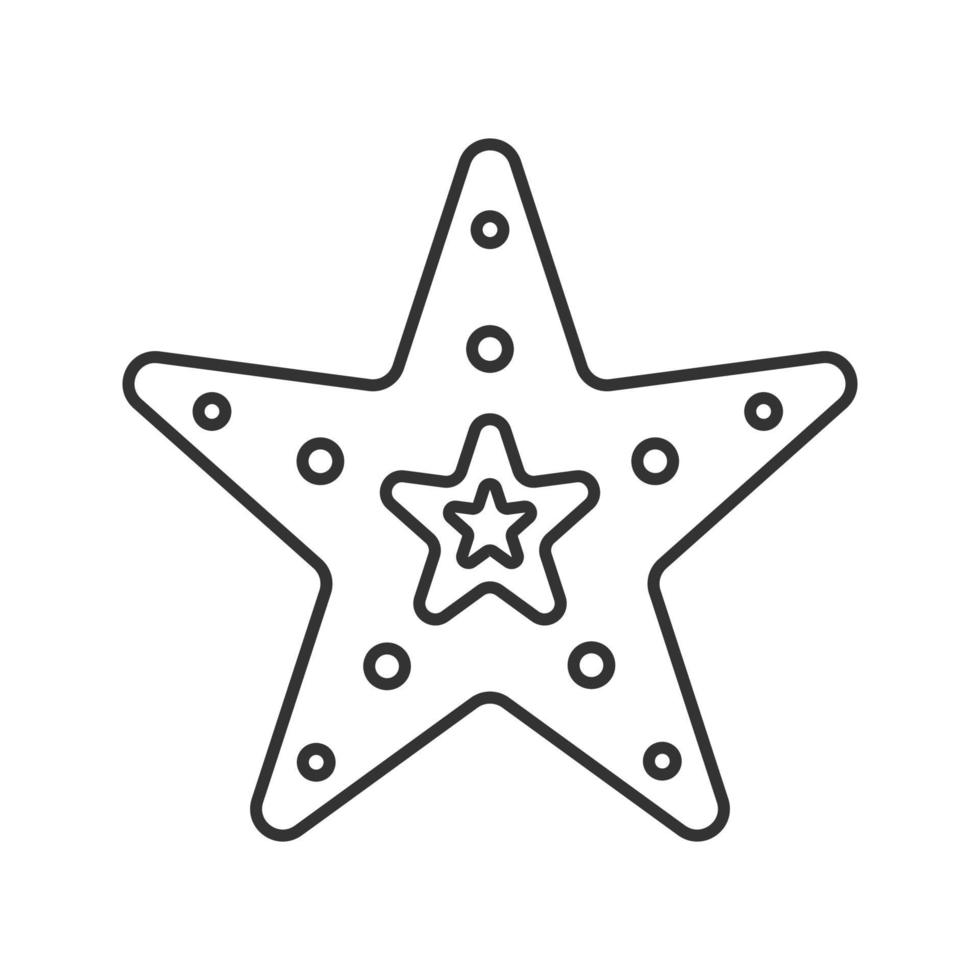 zee ster lineaire pictogram. dunne lijn illustratie. contour symbool. vector geïsoleerde overzichtstekening