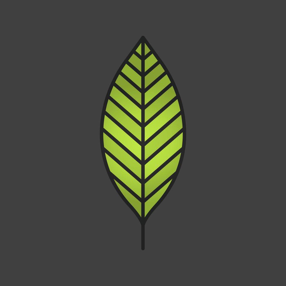 walnoot blad kleur icoon. geïsoleerde vectorillustratie vector