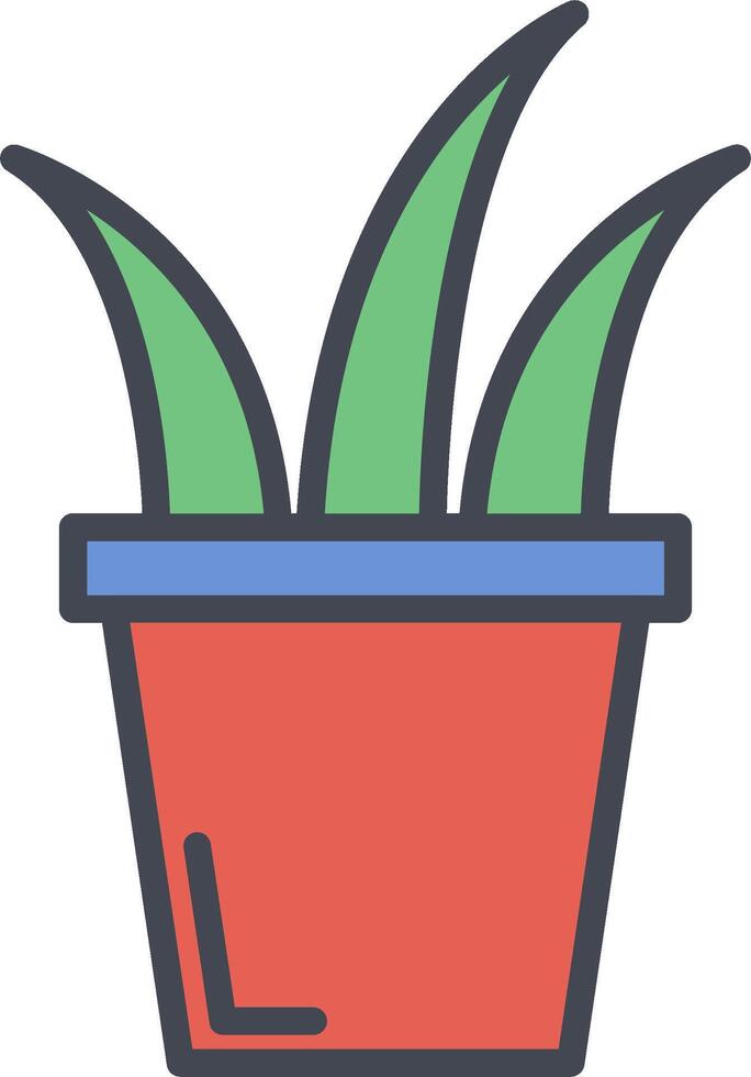 gras pot vector icoon