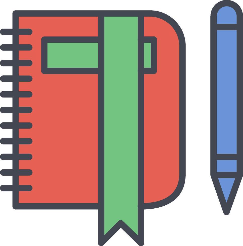 potlood en boek vector icoon