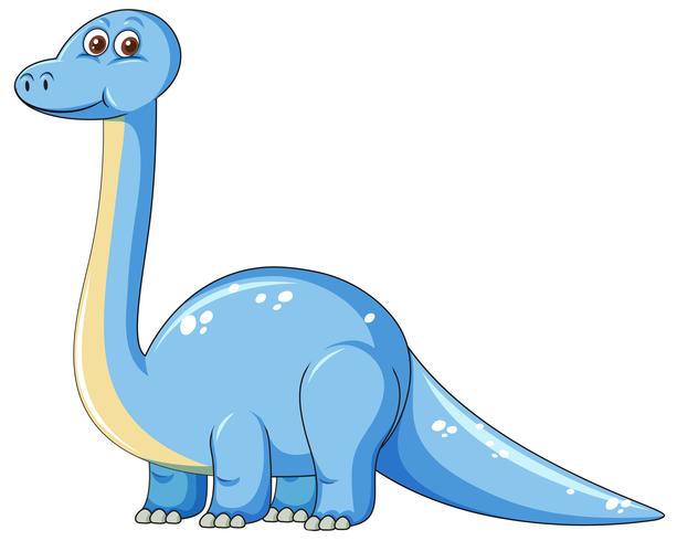 Leuk blauw dinosauruskarakter vector