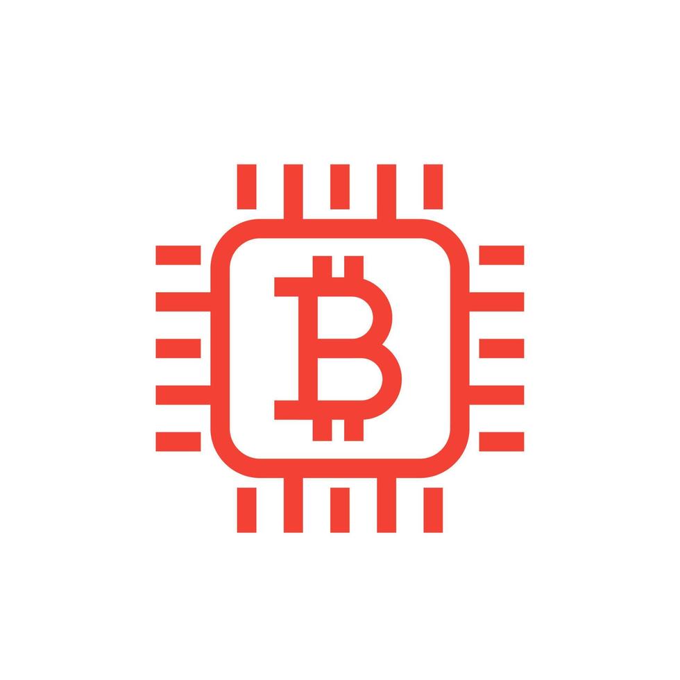 bitcoin-pictogram, lineaire stijl vector