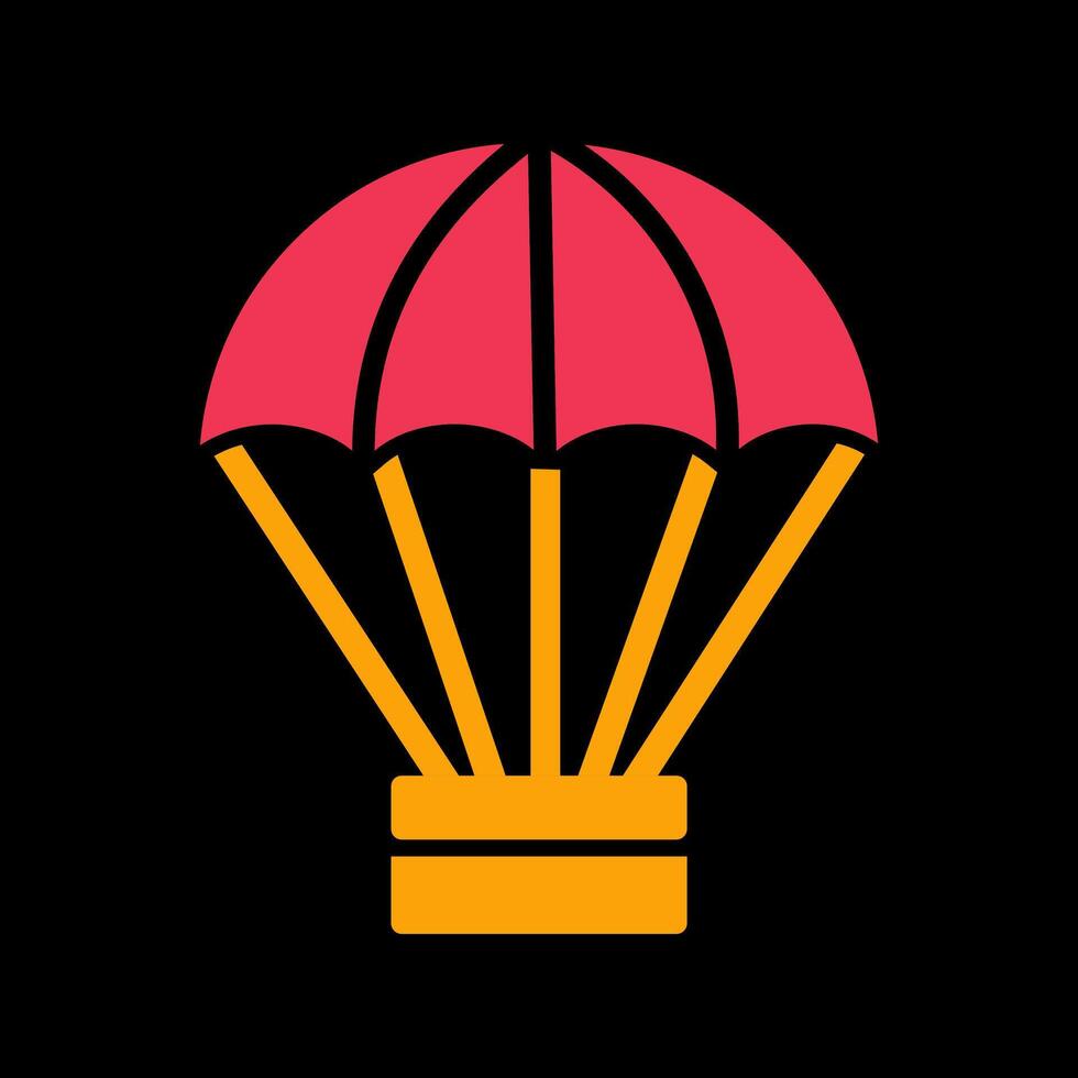 parachute vector pictogram