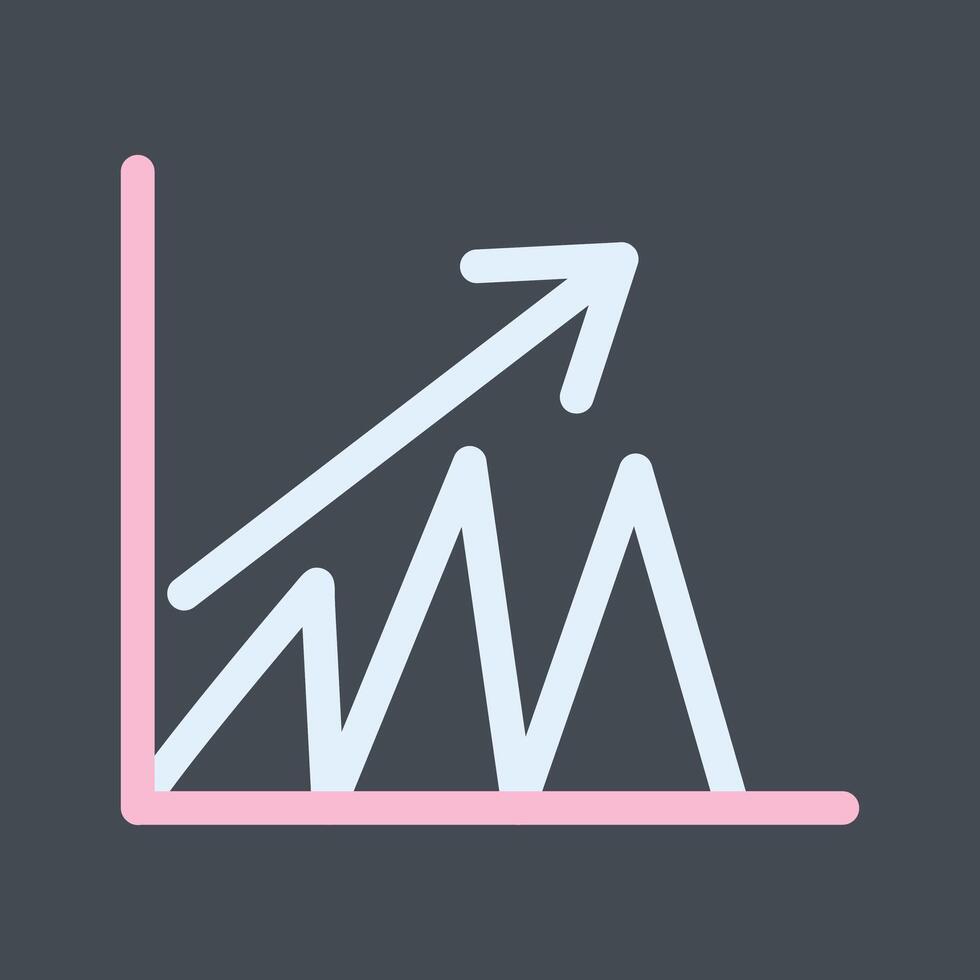 neiging in diagram vector icoon