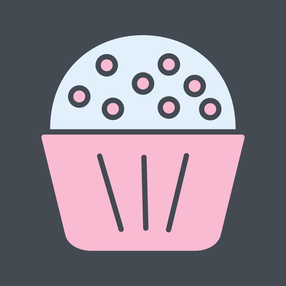 chocola muffin vector icoon