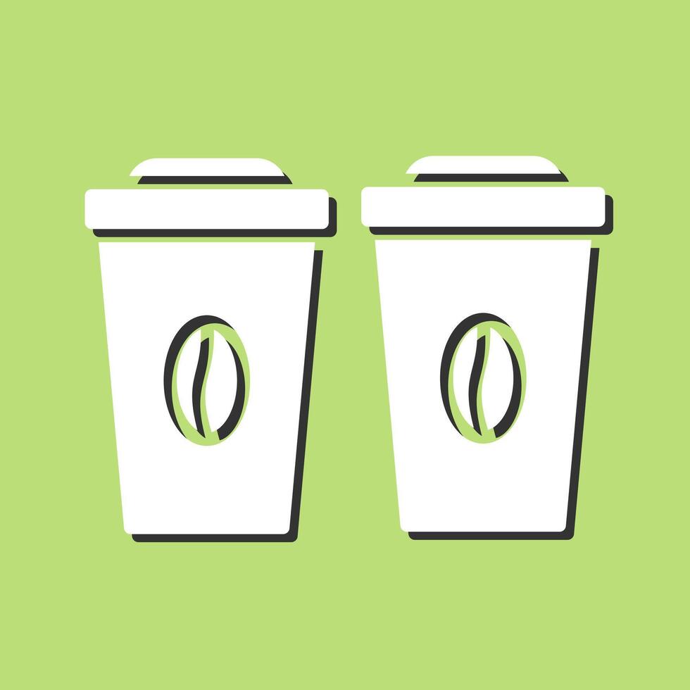 twee koffie vector icoon