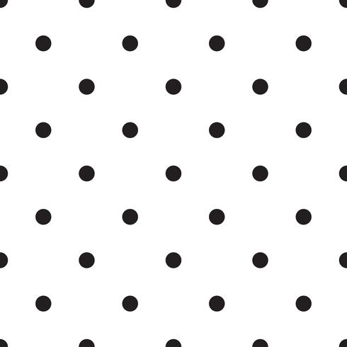 naadloze patronen met witte en zwarte erwten (polka dot). vector