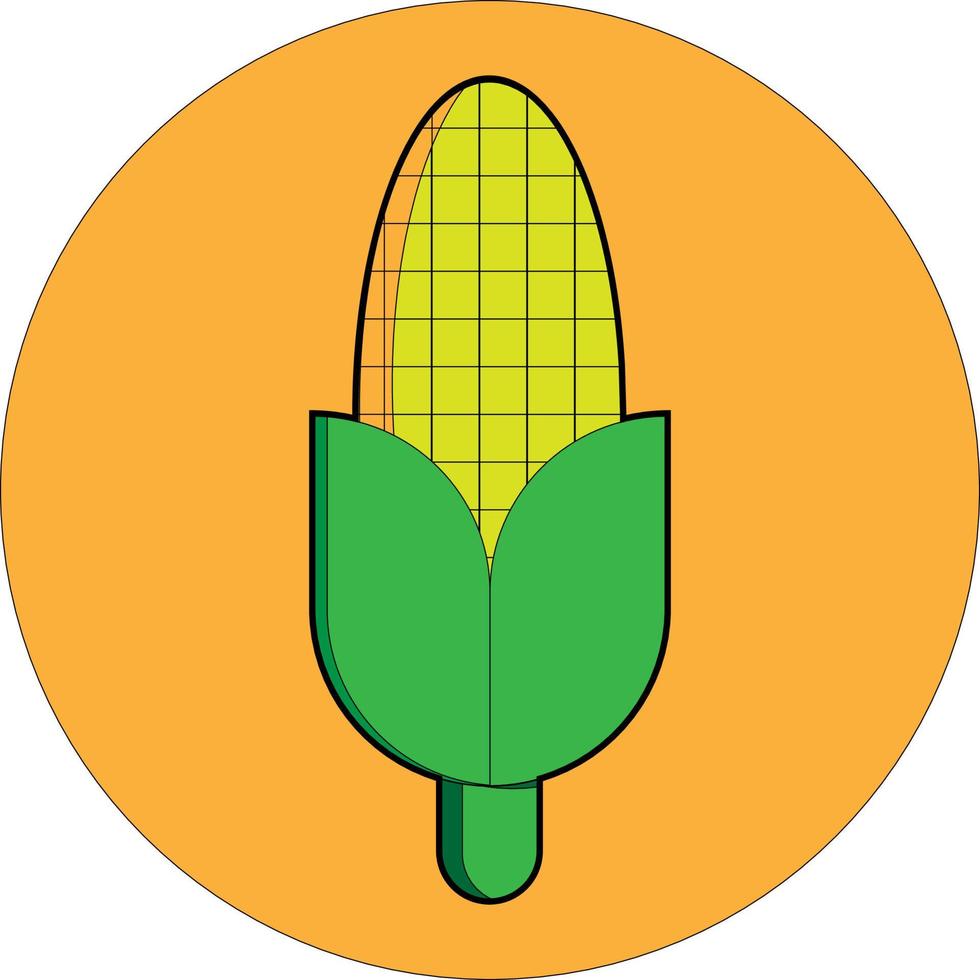 schattig maïspictogram of symbool vector