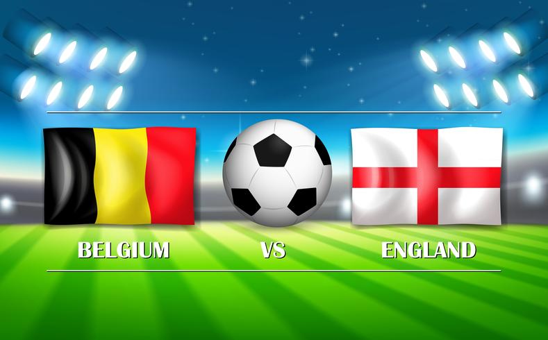 België VS Engeland sjabloon vector