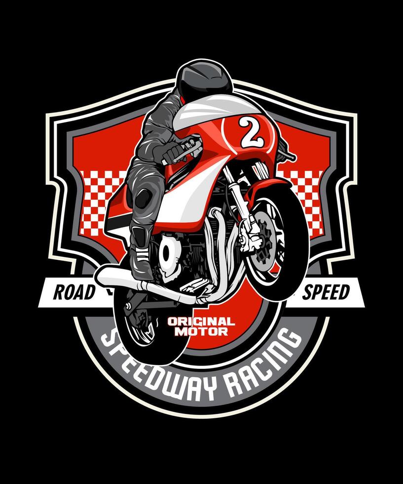 origineel motor speedway racing retro ontwerp vector