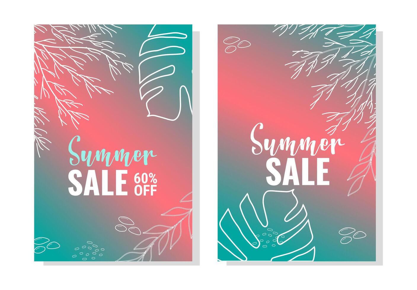 zomer uitverkoop lay-out sjabloon voor banier coupon. vector