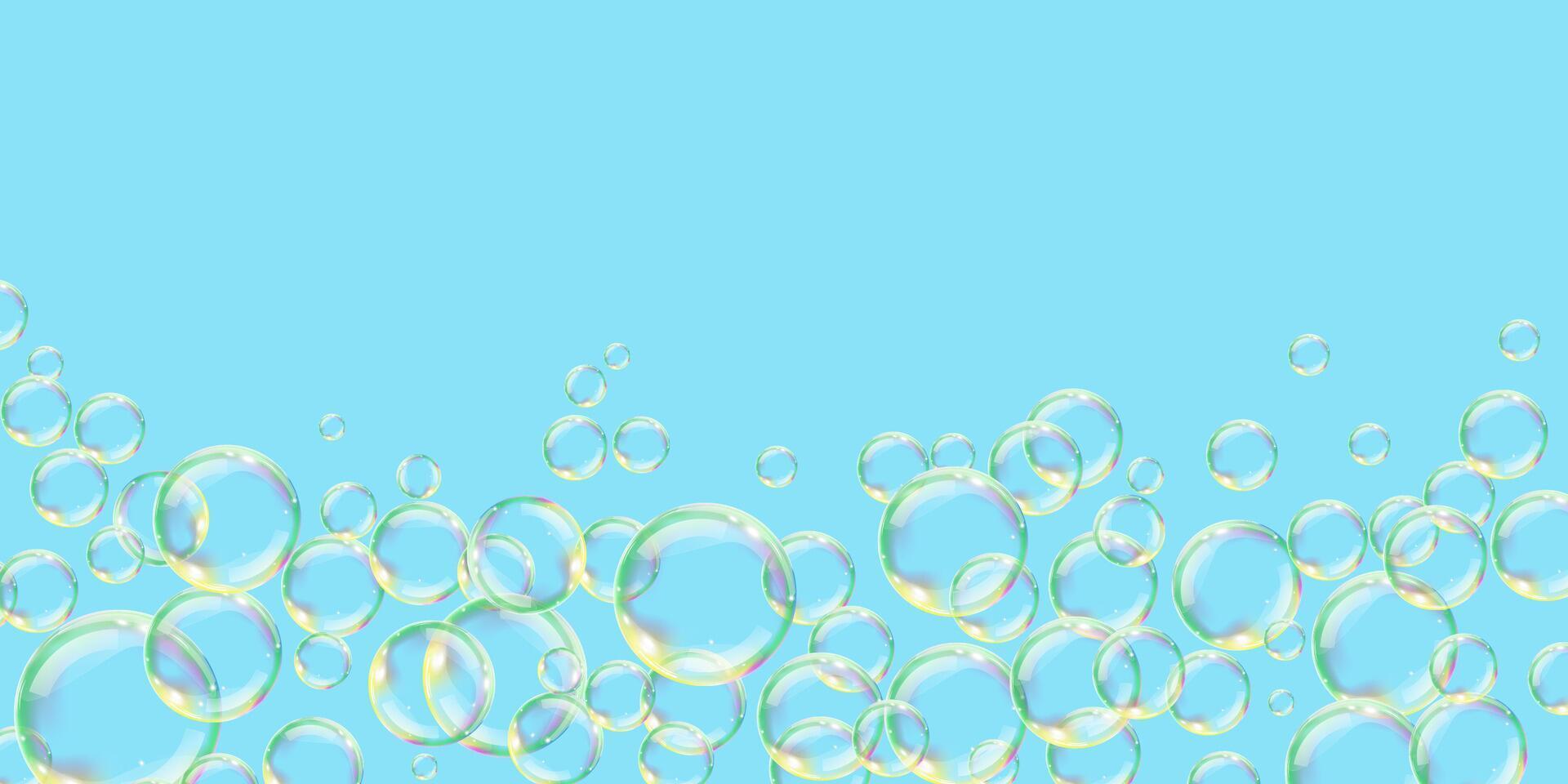 transparant vloeistof vormen water druppels zeep bubbel. vector