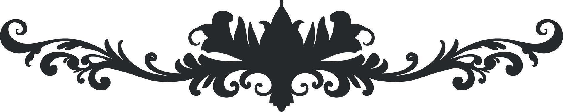 zwart en wit ornament patroon zonder achtergrond vector