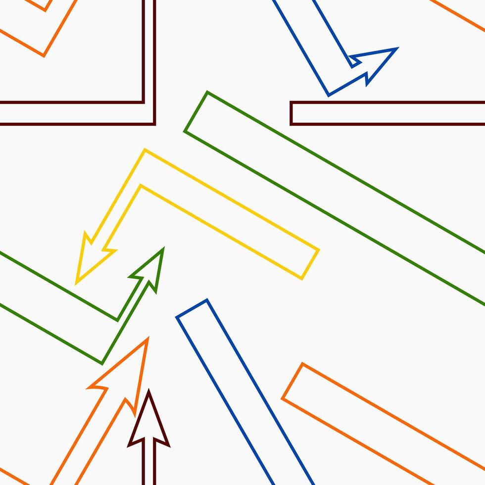 bewerkbare kleurrijk schets pijlen vector naadloos patroon voor creëren achtergrond en decoratief element