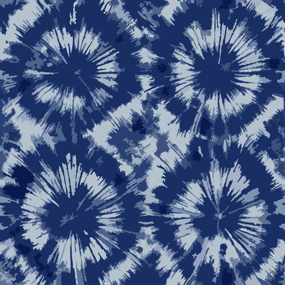 vector naadloos indigo shibori etnisch patroon