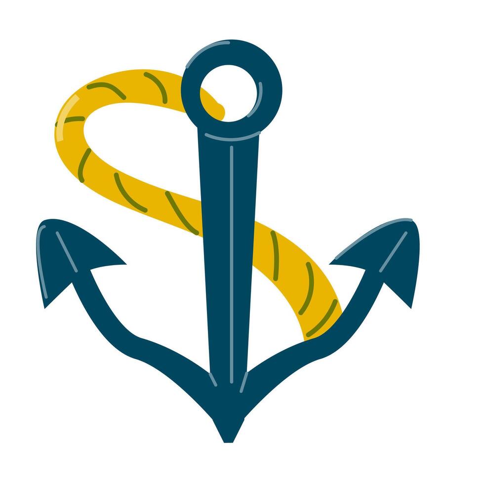 anker vector illustratie - nautische maritiem icoon