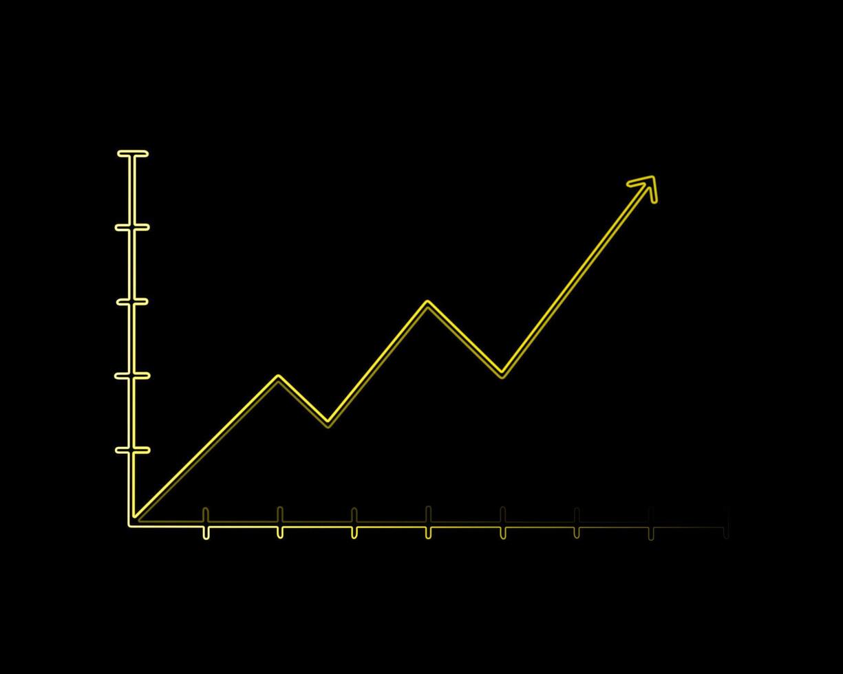 vector geïsoleerd illustratie van prestatie of financieel succes grafiek.