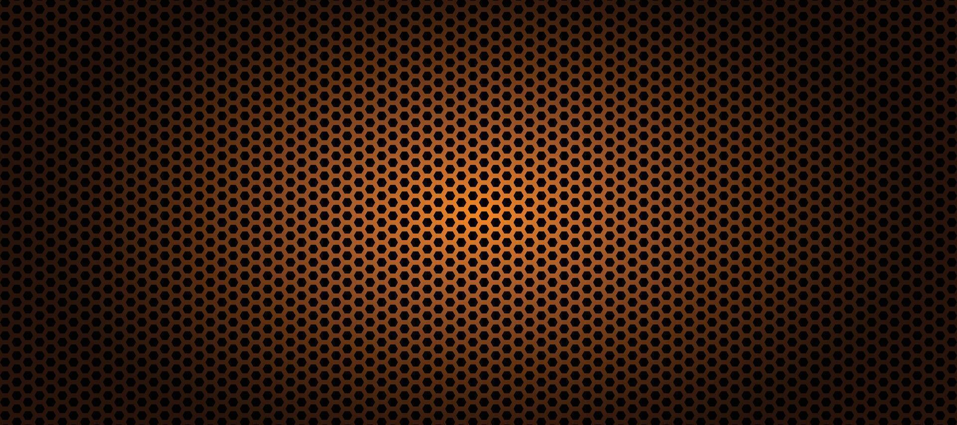 donker oranje zeshoekig abstract achtergrond vector