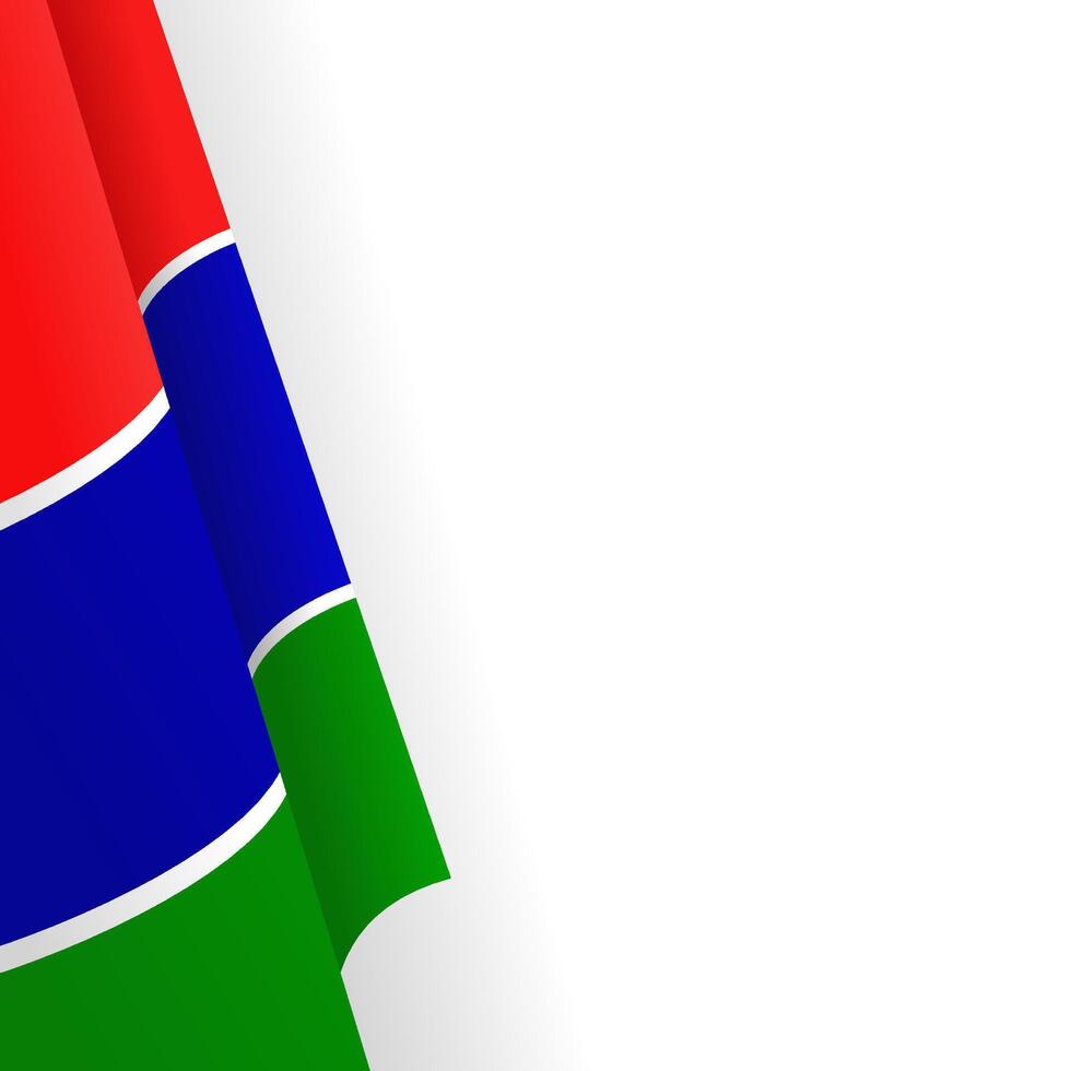 nationaal vlag Gambia geïsoleerd Aan achtergrond met copyspace vector