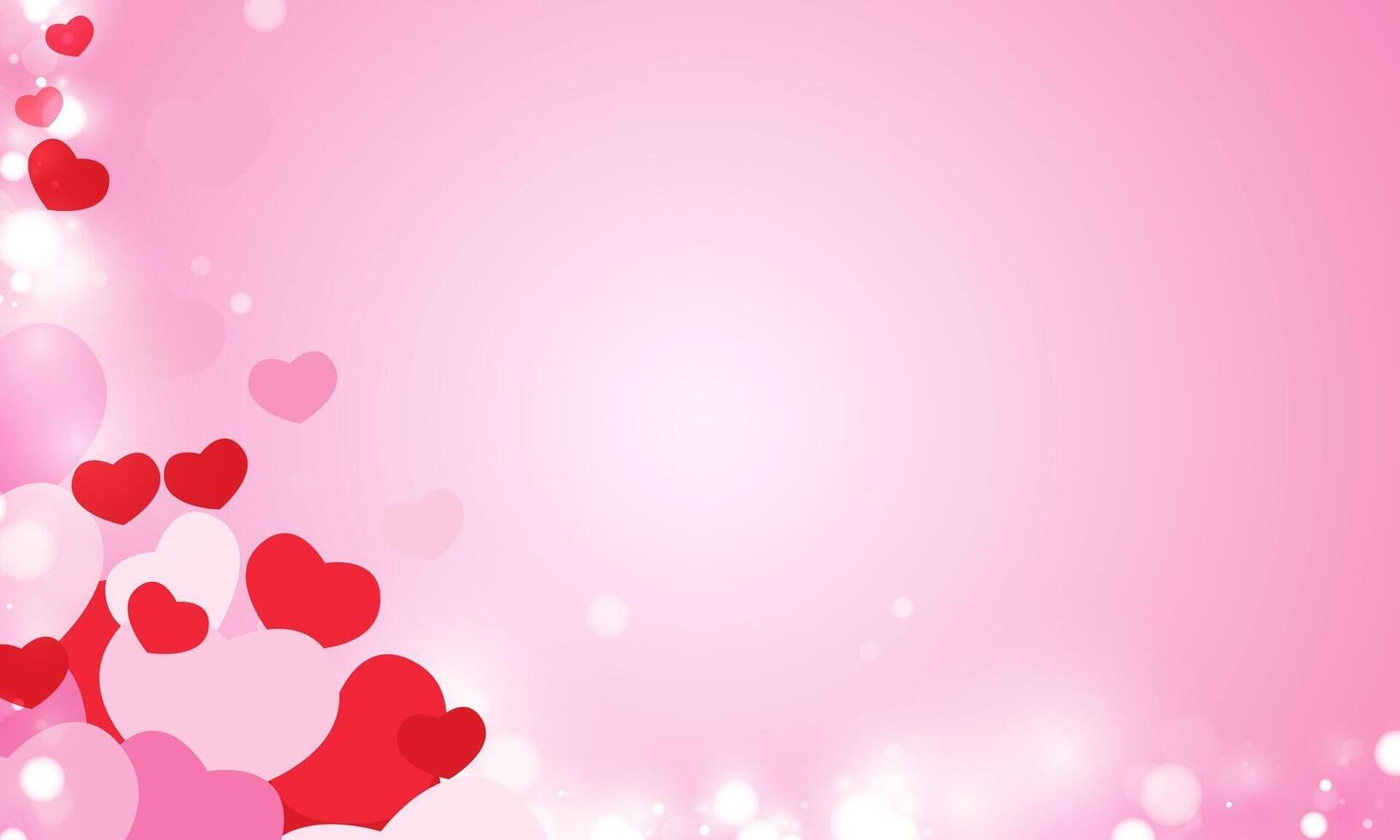 abstract gelukkig Valentijnsdag dagen neon hart roze achtergrond met voor vector poster ontwerp