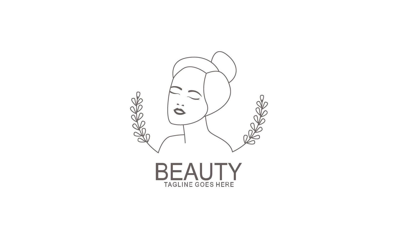 schoonheid vrouwelijk vrouw logo sjabloon vector