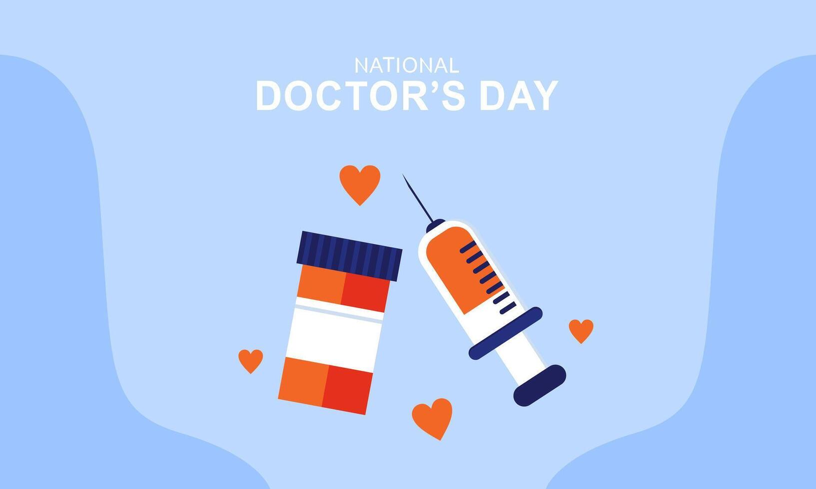 Internationale gelukkig dokter dag illustratie vector