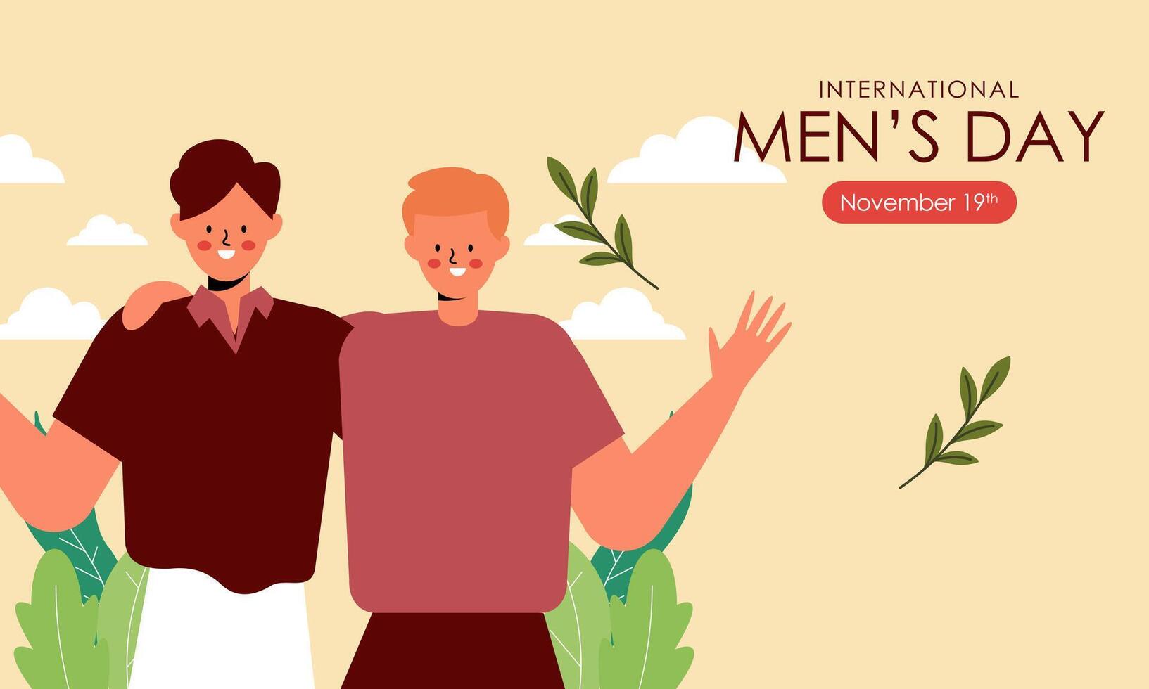 Internationale Mannen dag achtergrond vector