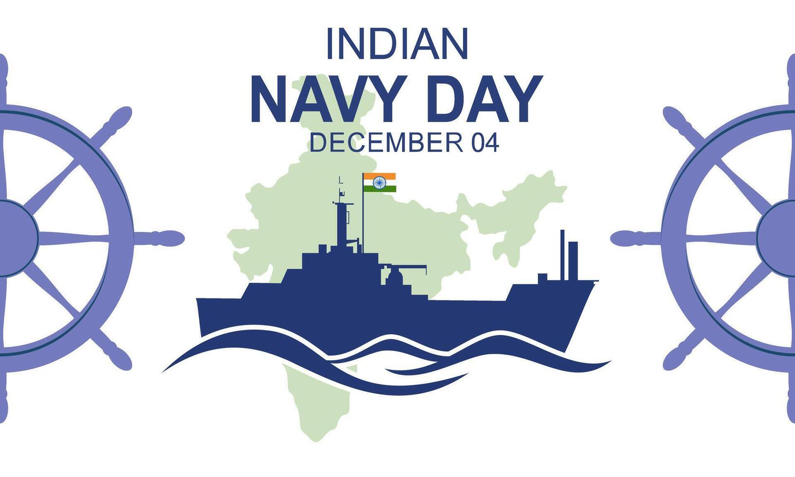 Indisch marine dag 4 december sjabloon vector