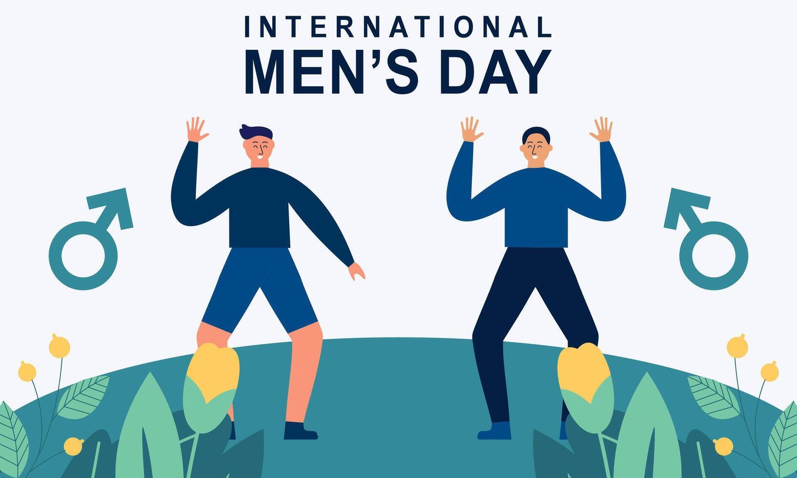 Internationale Mannen dag achtergrond vector