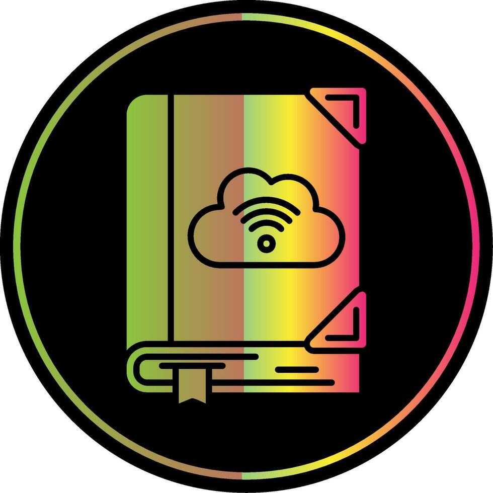 wolk bibliotheek glyph ten gevolge kleur icoon vector