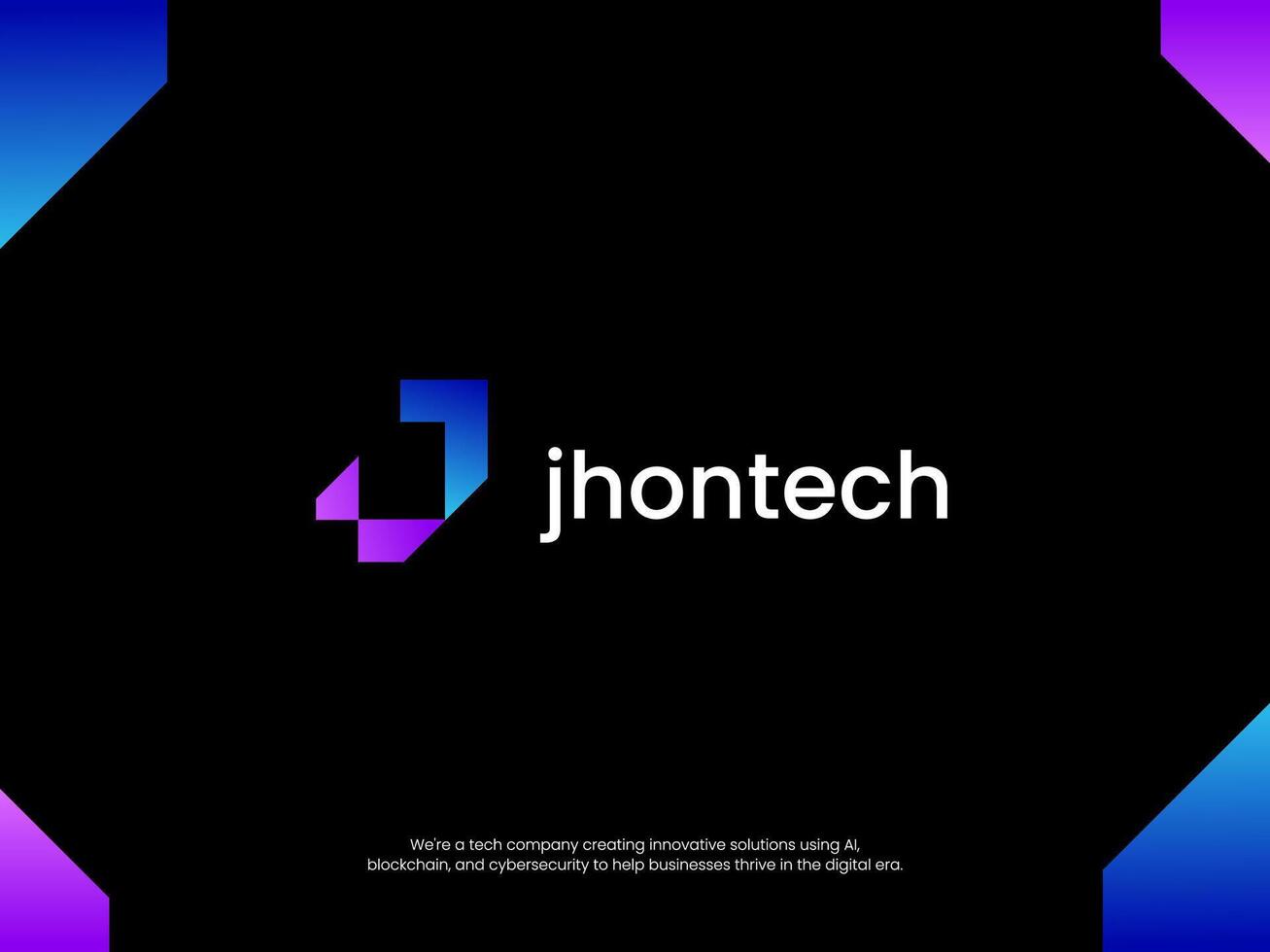 eerste brief j tech logo sjabloon vector