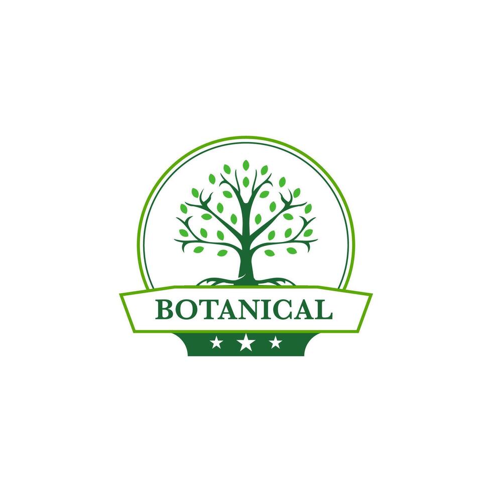 abstract boom van leven logo pictogrammen set. botanisch fabriek natuur symbolen. vector