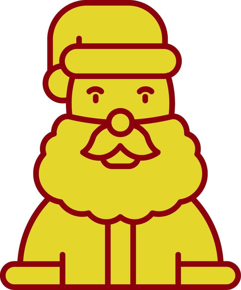 de kerstman claus wijnoogst icoon vector