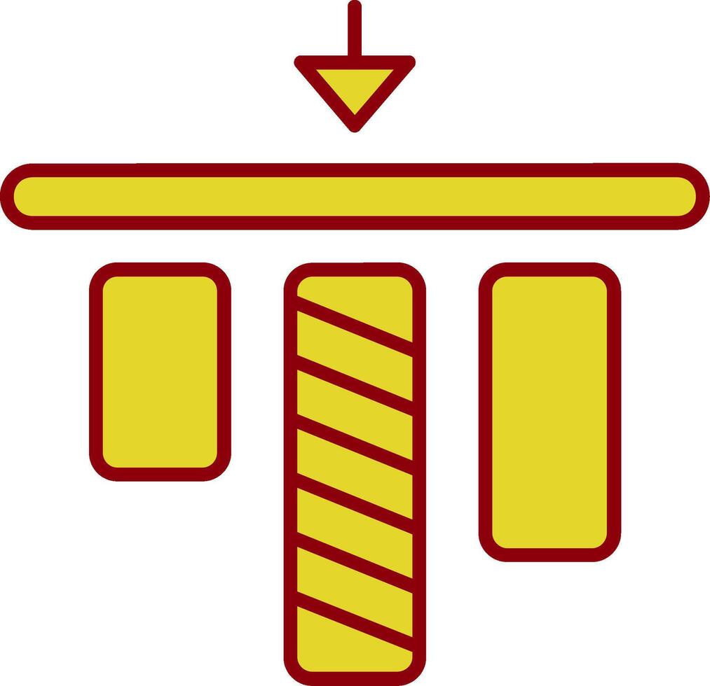 top uitlijning wijnoogst icoon vector