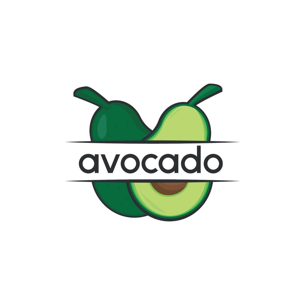 avocado fruit creatief ontwerp vector. vector