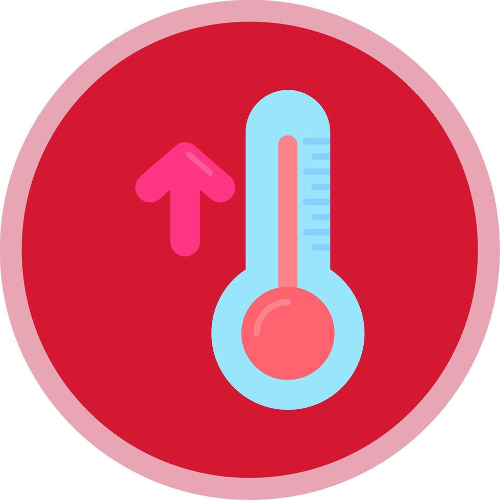 hoog temperatuur vlak multi cirkel icoon vector