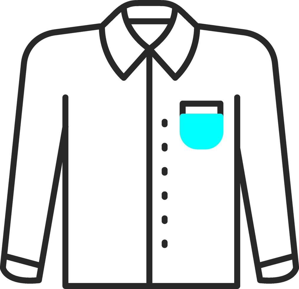 formeel overhemd gevild gevulde icoon vector