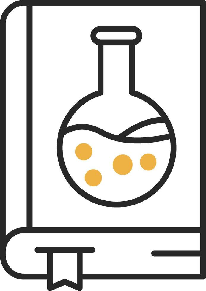 chemie boek gevild gevulde icoon vector