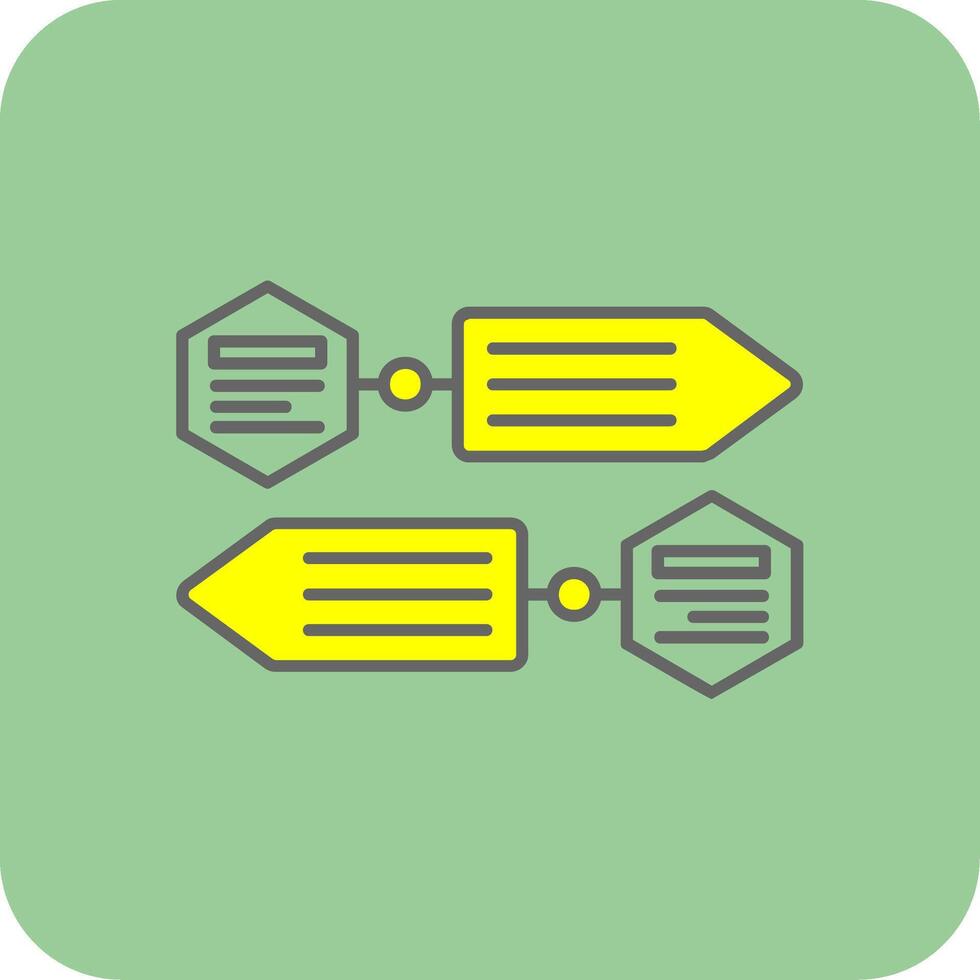 infographic elementen gevulde geel icoon vector