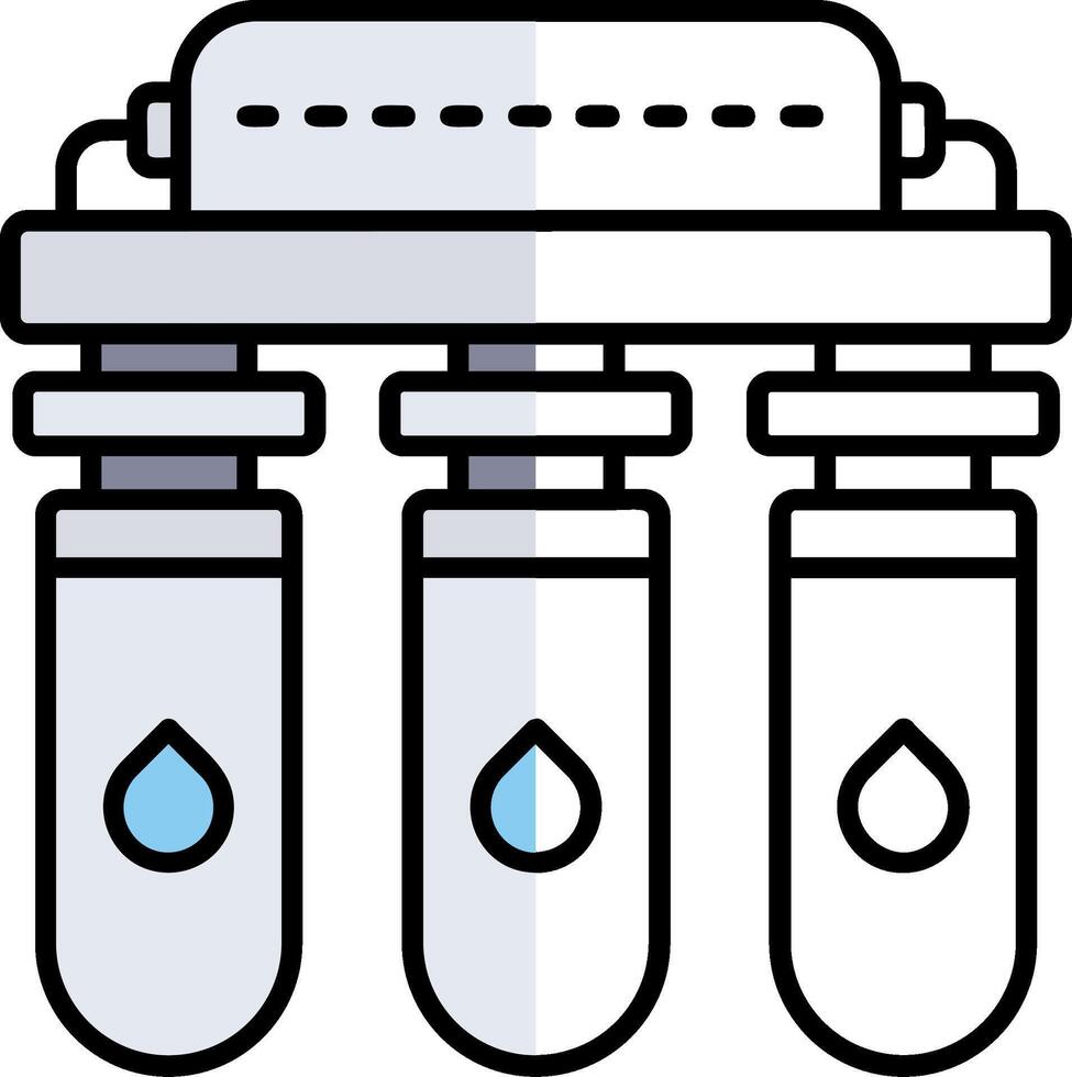 water luchtreiniger gevulde voor de helft besnoeiing icoon vector