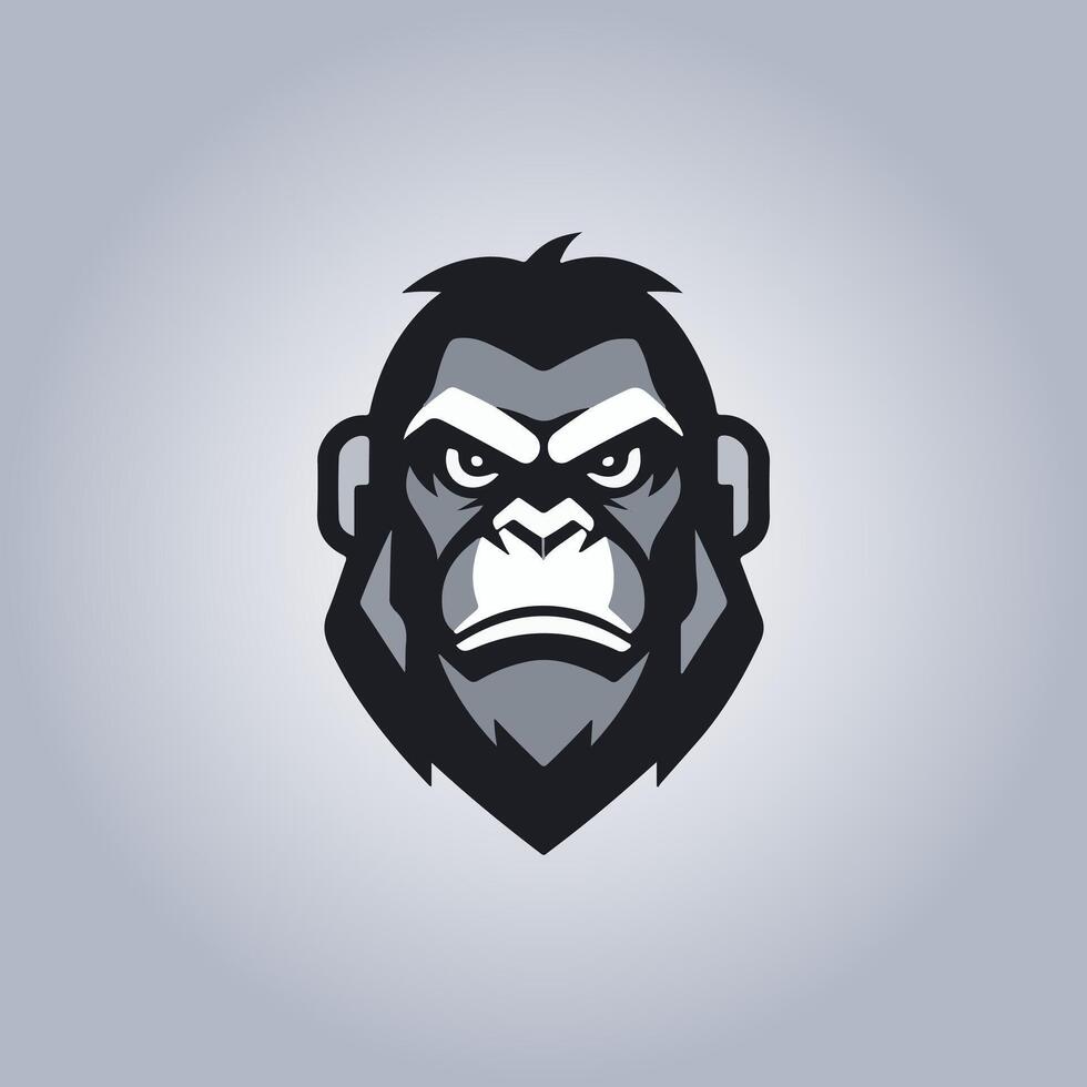 logo gorilla cyberpunk vlak details vector