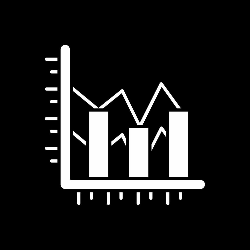 staafdiagram glyph omgekeerd pictogram vector