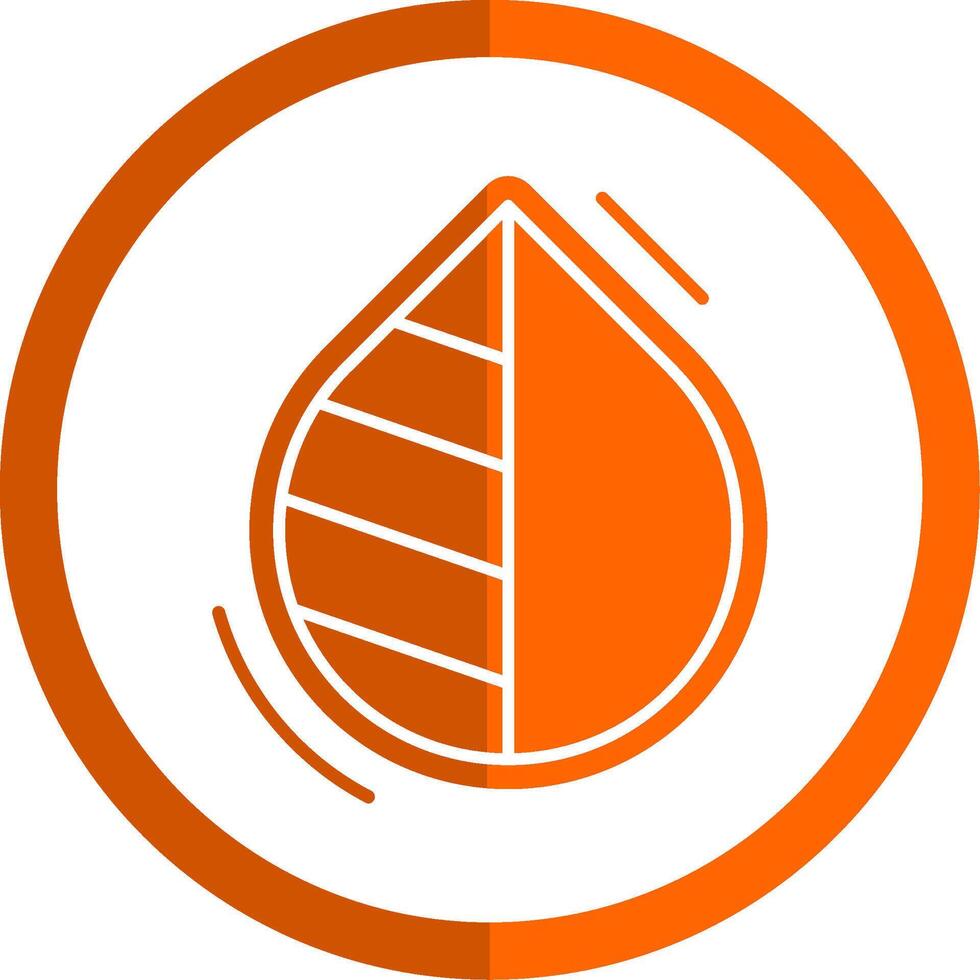 negatief balans glyph oranje cirkel icoon vector