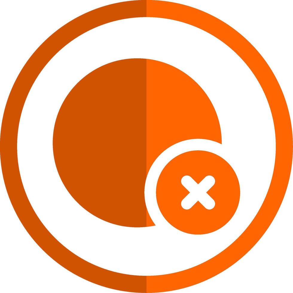 verwijderen cirkel glyph oranje cirkel icoon vector