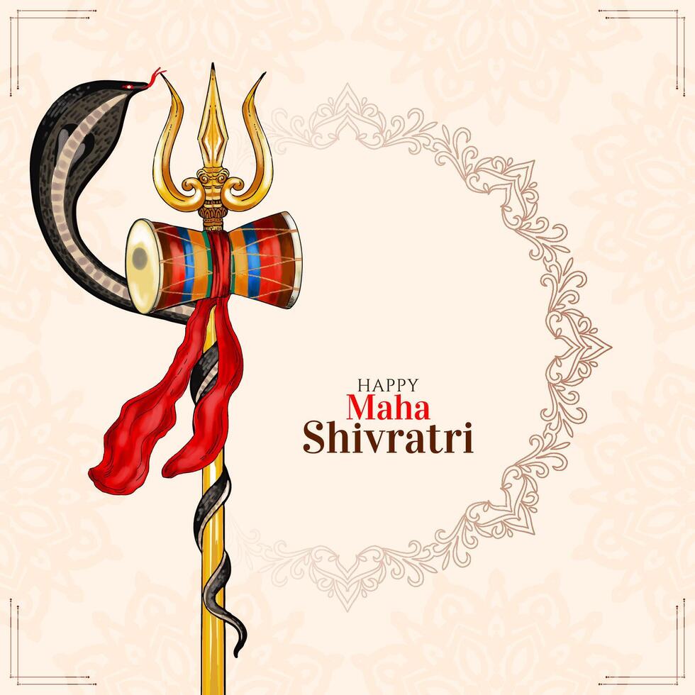 gelukkig maha shivratri Indisch traditioneel Hindoe festival achtergrond vector