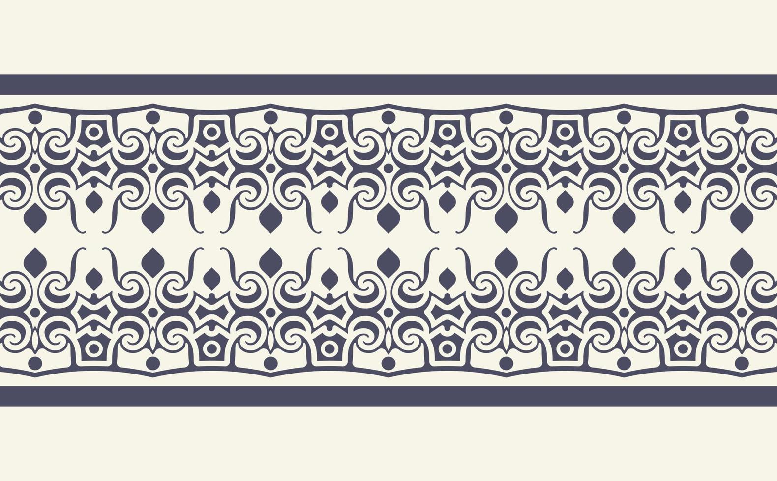 ornament stijl etnische naadloze randen set vector