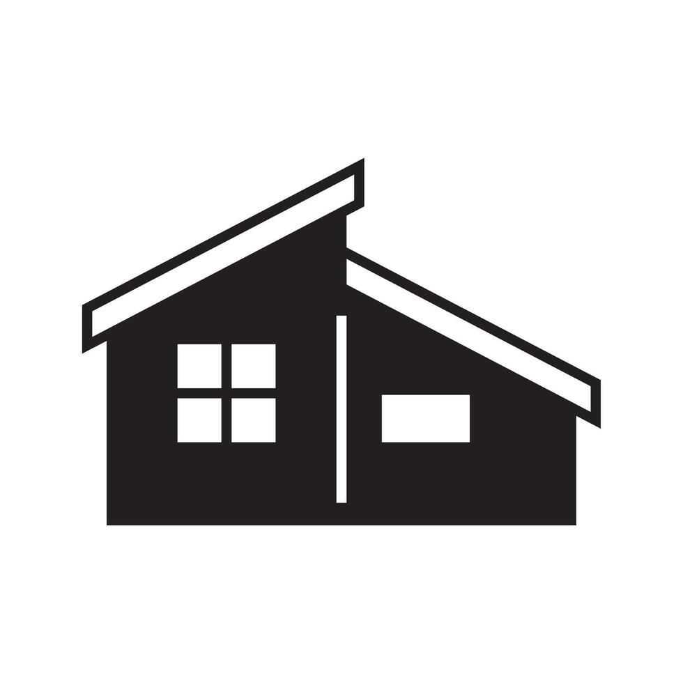 huis icoon. huis symbool voor echt landgoed voorwerpen en huizen zwart pictogrammen geïsoleerd Aan wit achtergrond vector