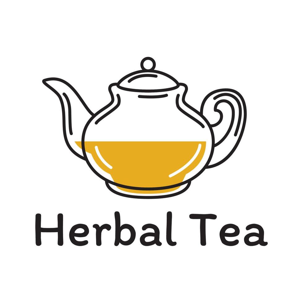 theepot groen thee blad logo icoon ontwerp sjabloon vlak vector. vector thee logo geïsoleerd Aan een wit achtergrond