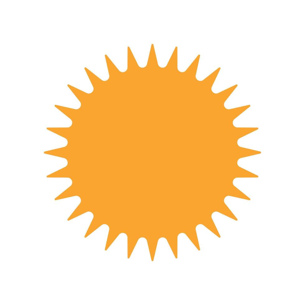 geel zon icoon. gemakkelijk en modern zon vector illustratie