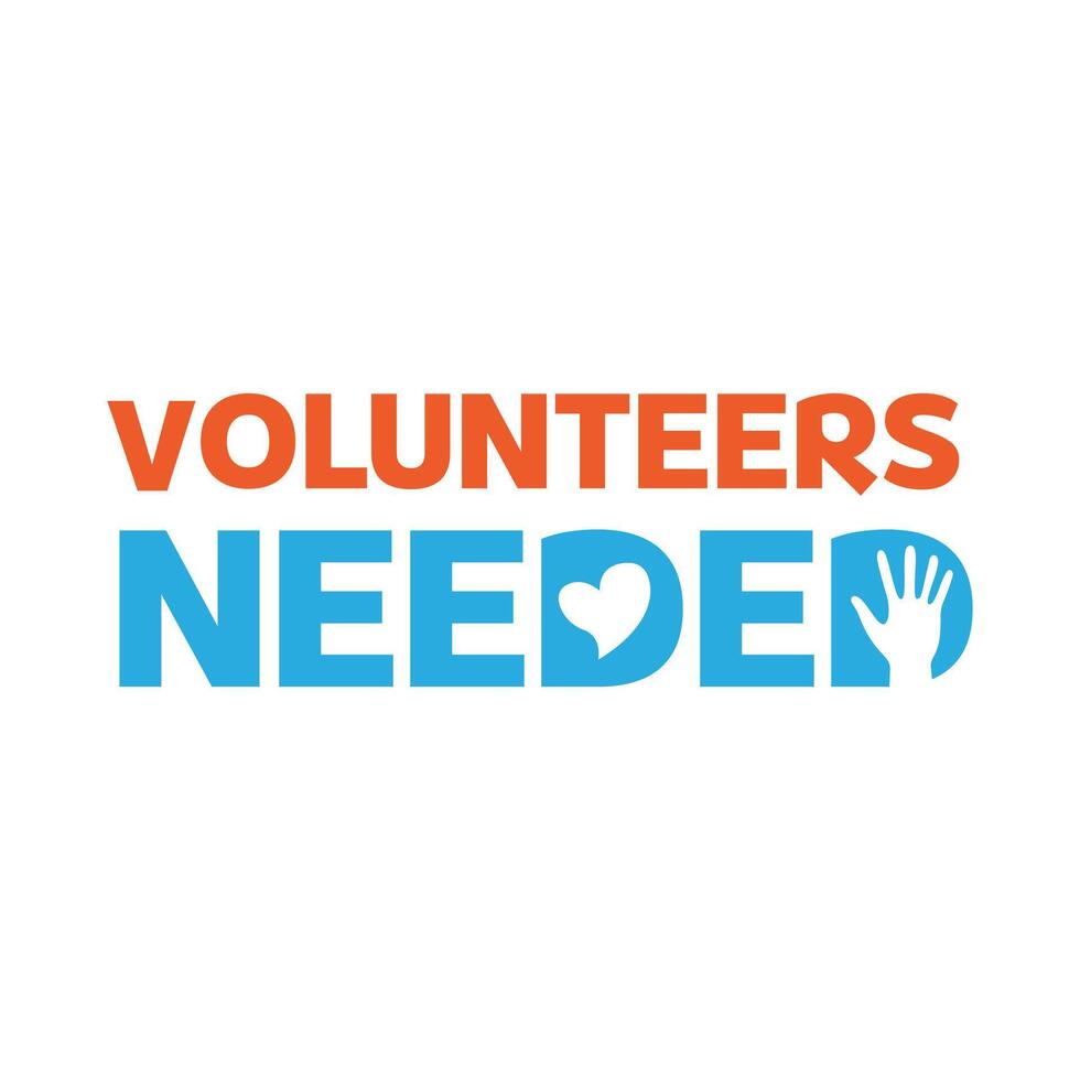 vrijwilligers nodig zijn banier voor bedrijf, afzet en reclame. vector illustratie.